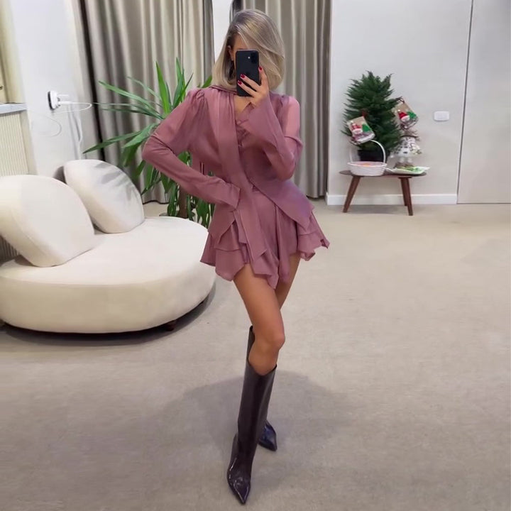 Kvinnors luftiga och eleganta blus med rynkor Mirla-Eva Jonsson