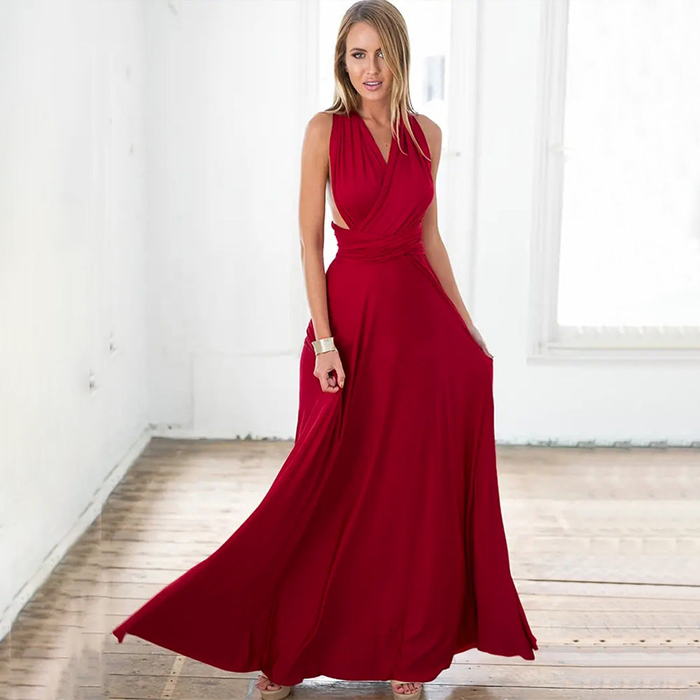 Kvinnors maxikjol med elegant omslagsdesign och figurnära passform Mirla-Eva Jonsson