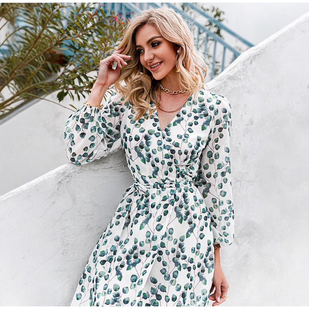 Kvinnors maxiklänning med blommönster Mirla-Eva Jonsson