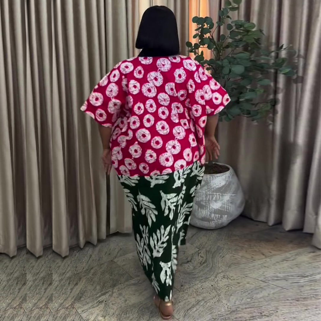 Kvinnors maxiklänning med blommönster Mirla-Eva Jonsson
