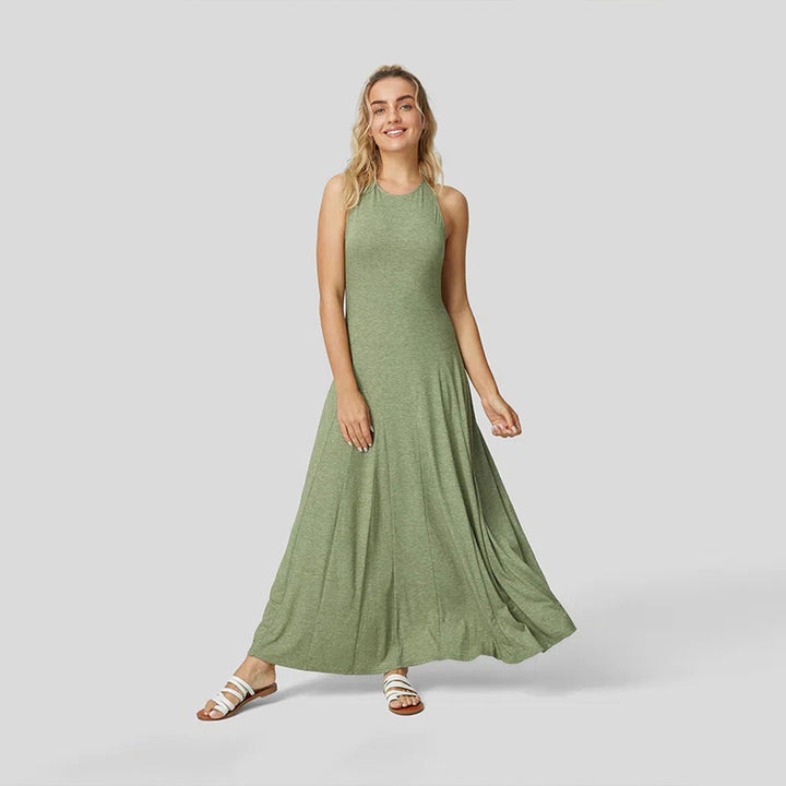 Kvinnors maxiklänning med flödande skärning och elegant rund halsringning Mirla-Eva Jonsson