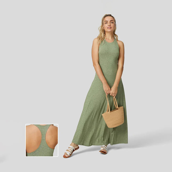 Kvinnors maxiklänning med flödande skärning och elegant rund halsringning Mirla-Eva Jonsson