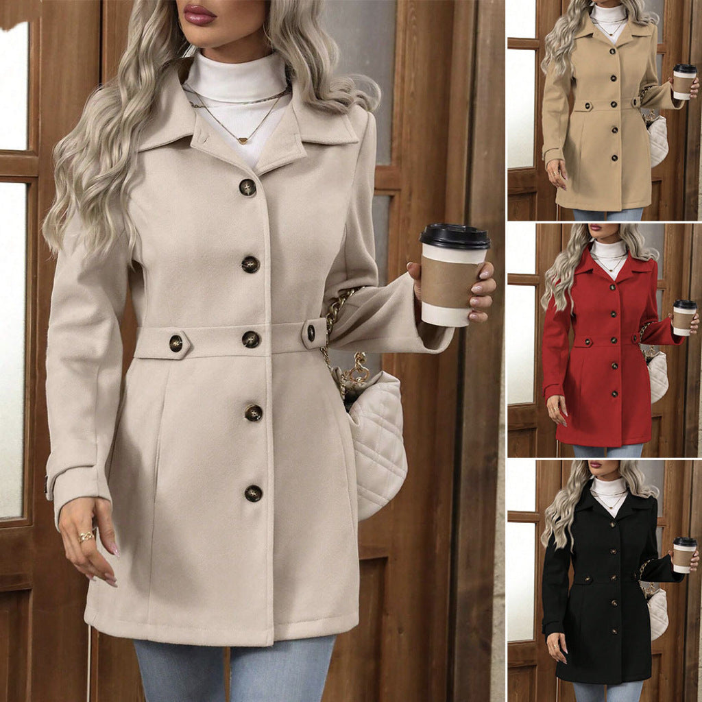 Kvinnors moda trench coat med bälte Mirla-Eva Jonsson
