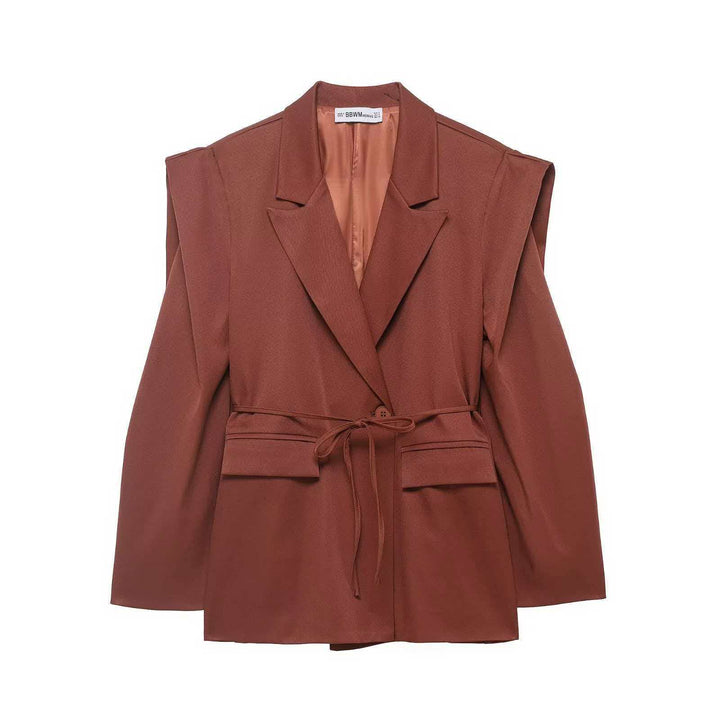 Kvinnors mode blazer jacka med skräddarsydd passform och vida ärmar Mirla-Eva Jonsson
