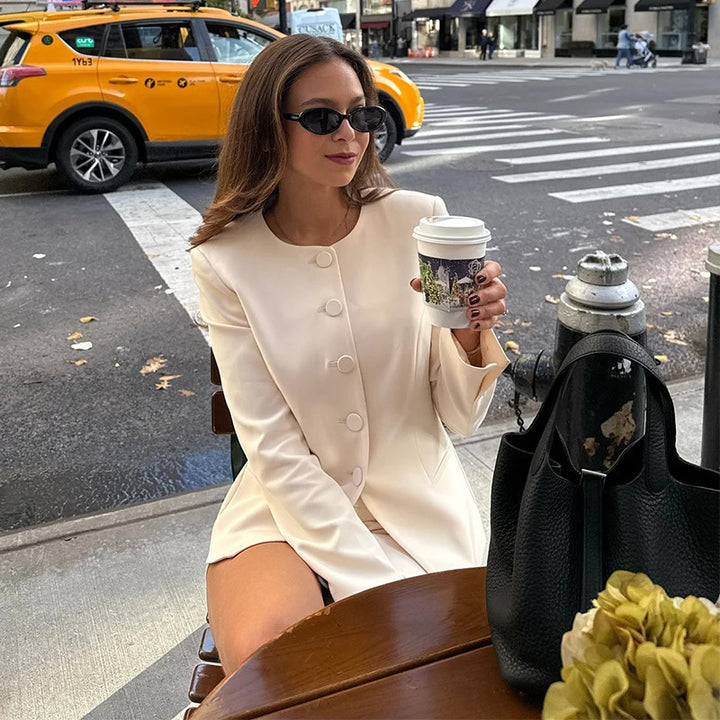 Kvinnors mode blazer kjol set Mirla-Eva Jonsson