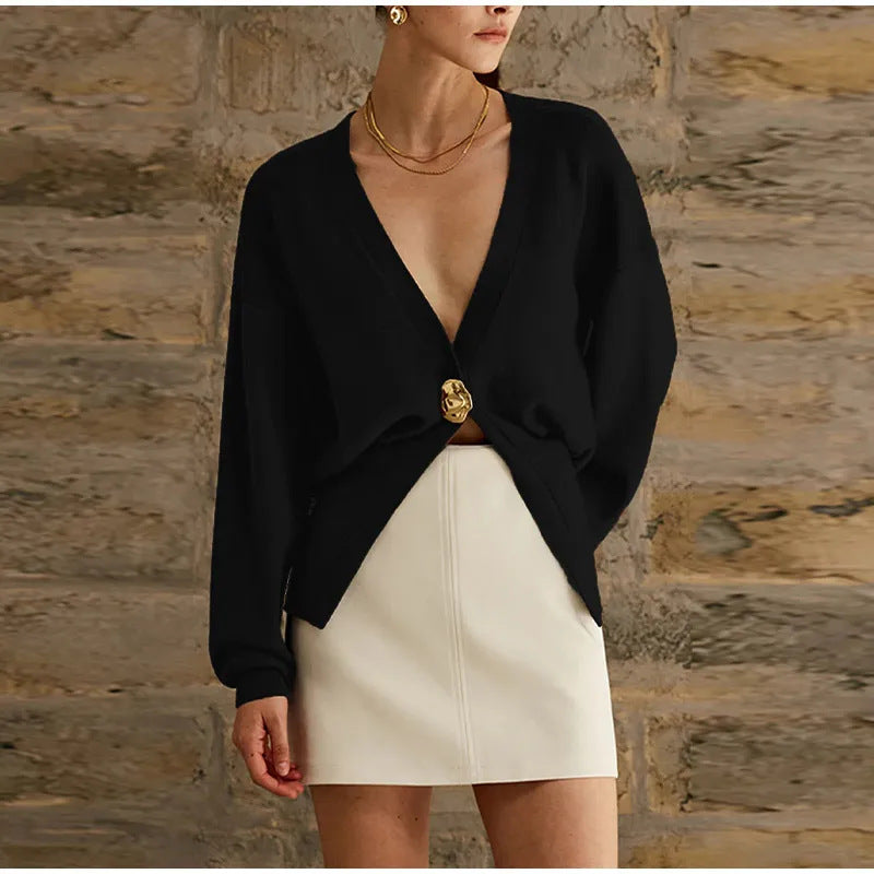 Kvinnors mode cardigan med elegant stängning Mirla-Eva Jonsson