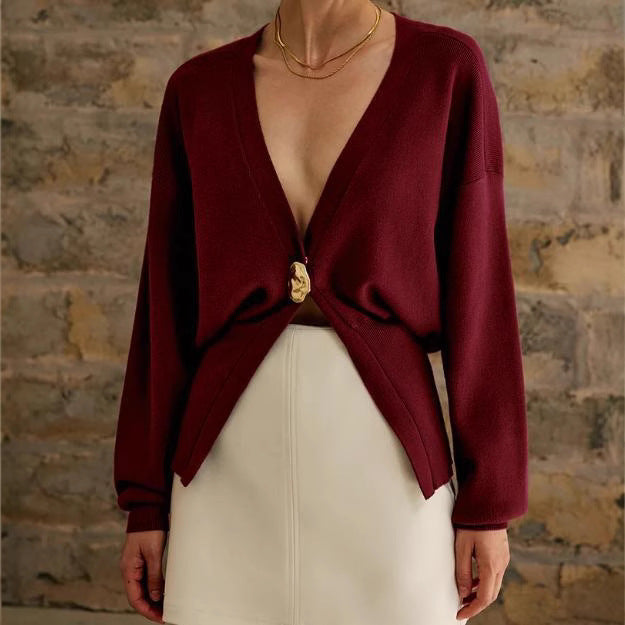 Kvinnors mode cardigan med elegant stängning Mirla-Eva Jonsson