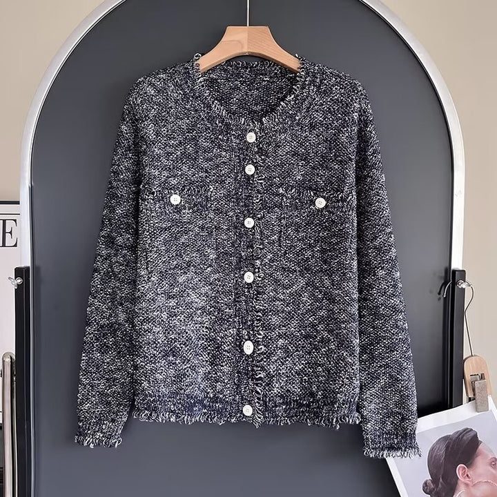Kvinnors mode cardigan med knapplist och praktiska fickor Mirla-Eva Jonsson