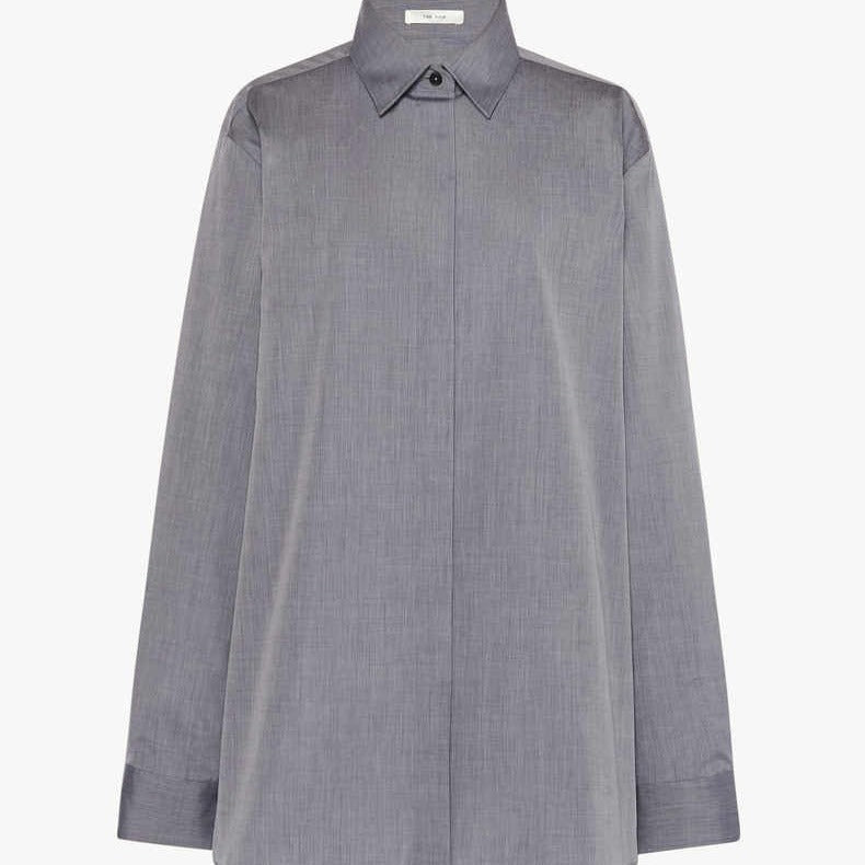 Kvinnors mode långärmad blus med modern skärning och fin struktur Mirla-Eva Jonsson