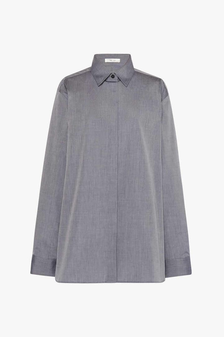 Kvinnors mode långärmad blus med modern skärning och fin struktur Mirla-Eva Jonsson