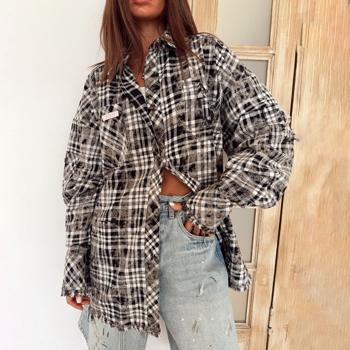 Kvinnors mode overshirt jacka med fransar Mirla-Eva Jonsson