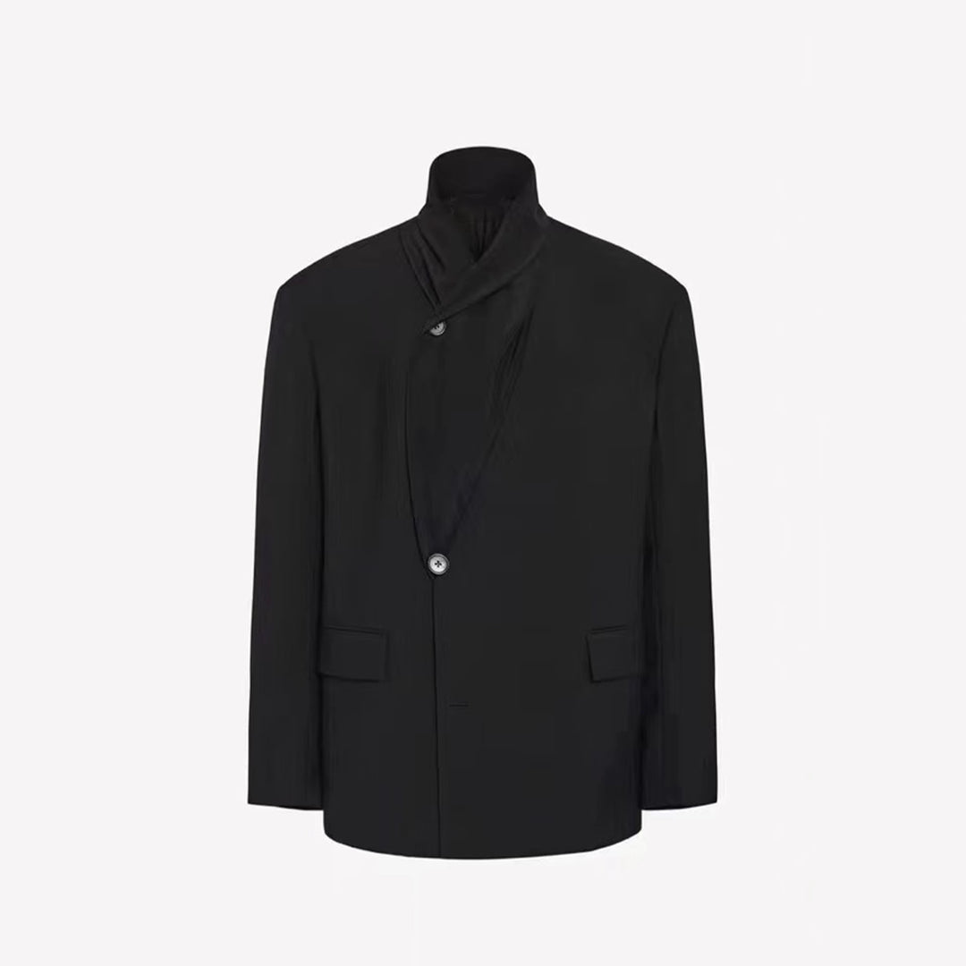 Kvinnors mode oversize blazer med draperad framsida Mirla-Eva Jonsson