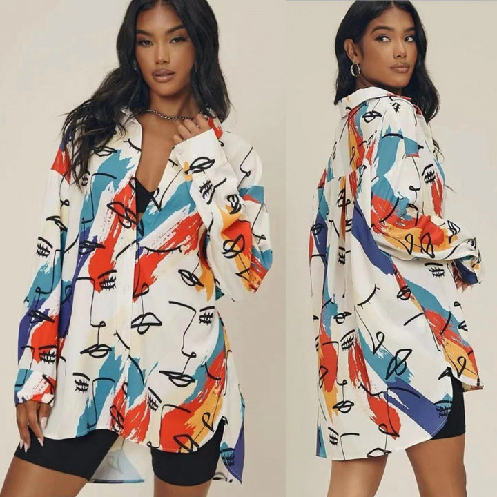 Kvinnors mode oversized blus Mirla-Eva Jonsson