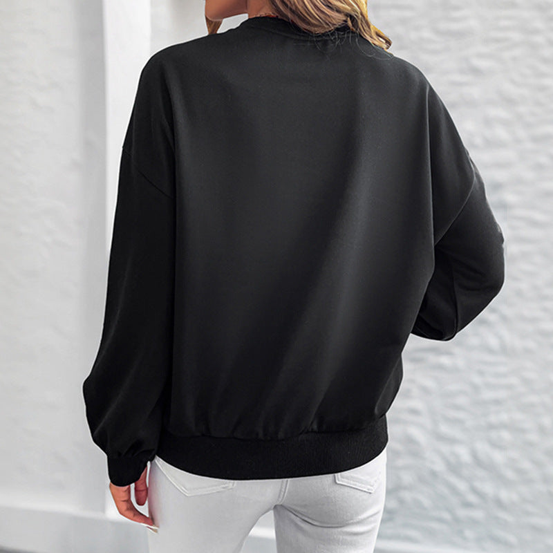 Kvinnors mode sweatshirt med guldhjärta tryck Mirla-Eva Jonsson