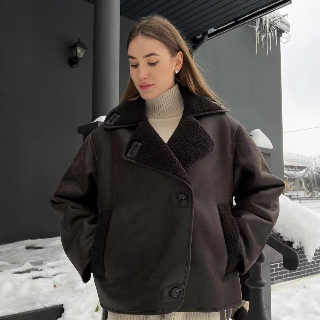 Kvinnors modefleecejacka med mysig foder Mirla-Eva Jonsson