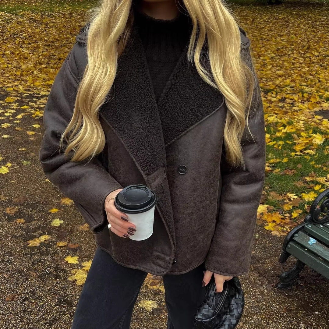 Kvinnors modefleecejacka med mysig foder Mirla-Eva Jonsson