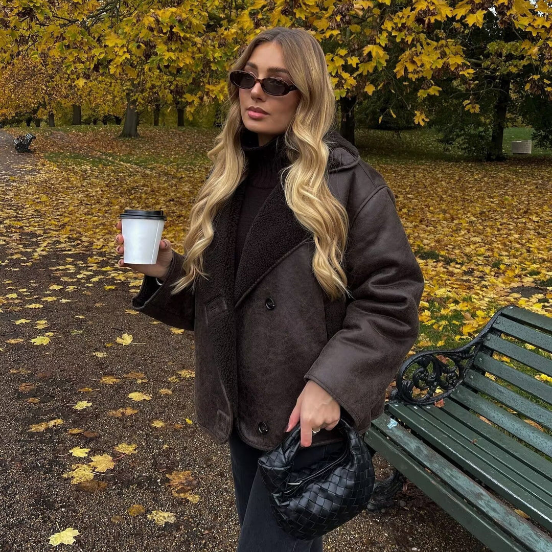 Kvinnors modefleecejacka med mysig foder Mirla-Eva Jonsson