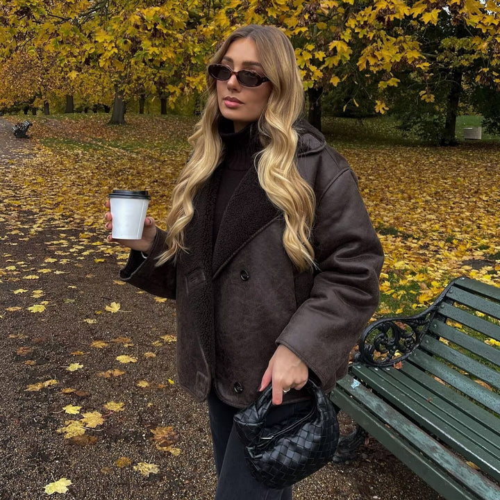 Kvinnors modefleecejacka med mysig foder Mirla-Eva Jonsson