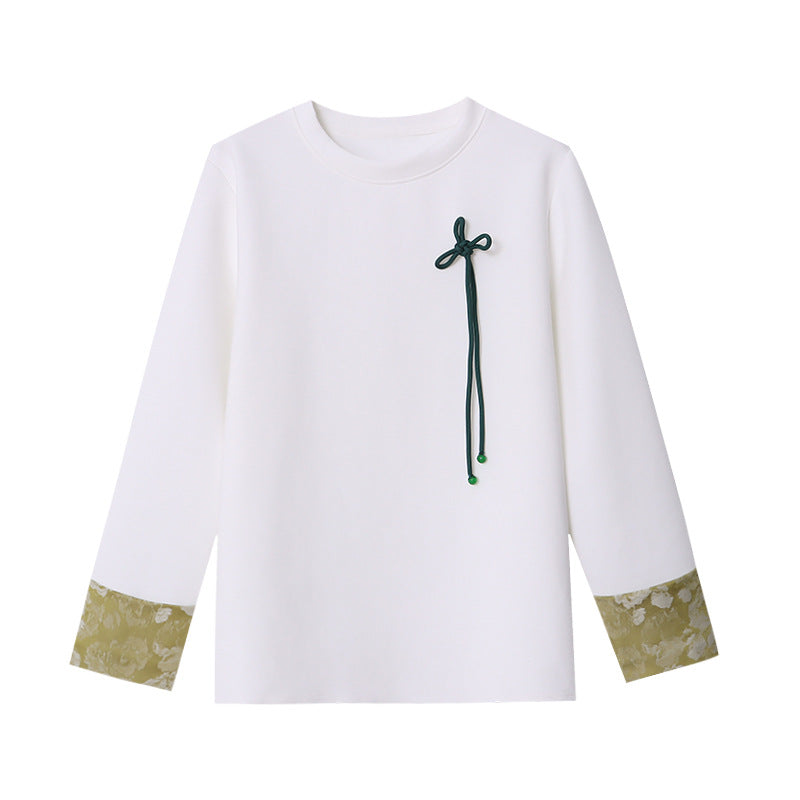 Kvinnors modemedvetna sweatshirt med blommig krage Mirla-Eva Jonsson