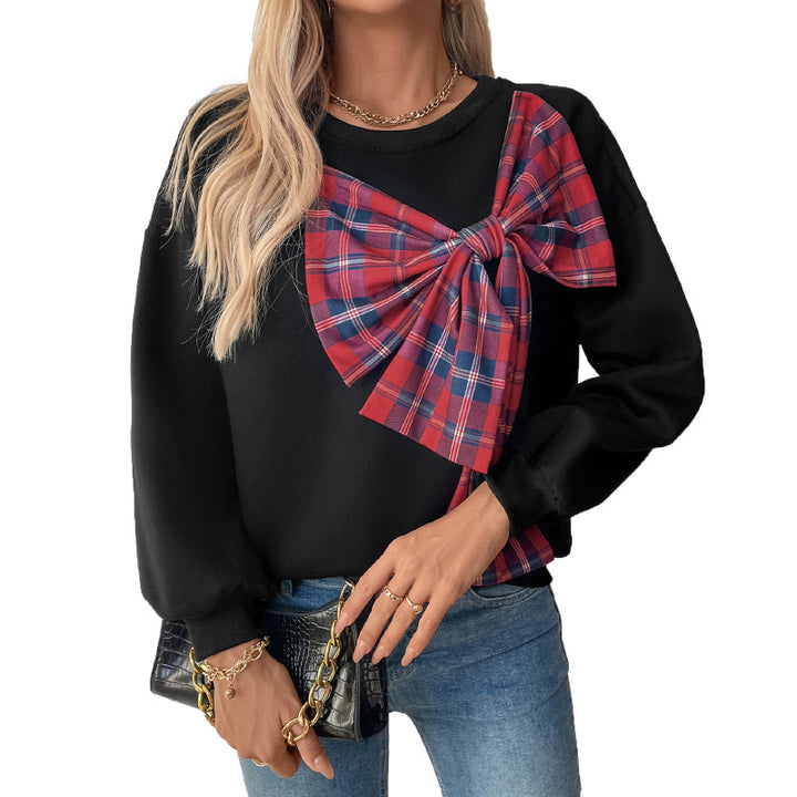 Kvinnors moderiktiga sweatshirt med konstnärlig knutdesign Mirla-Eva Jonsson