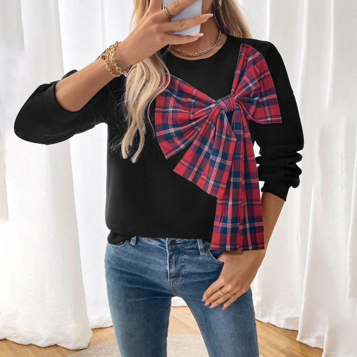 Kvinnors moderiktiga sweatshirt med konstnärlig knutdesign Mirla-Eva Jonsson
