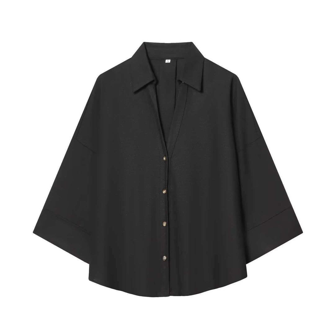 Kvinnors modern randig blus med oversized skärning Mirla-Eva Jonsson