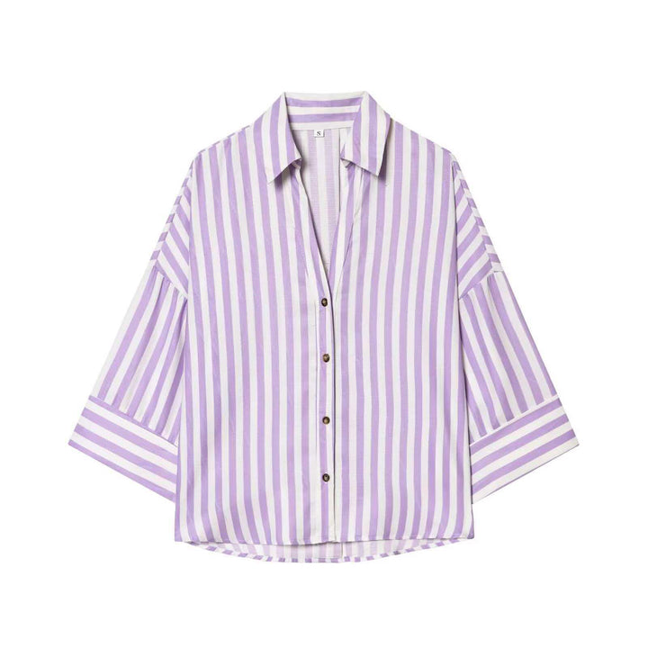 Kvinnors modern randig blus med oversized skärning Mirla-Eva Jonsson