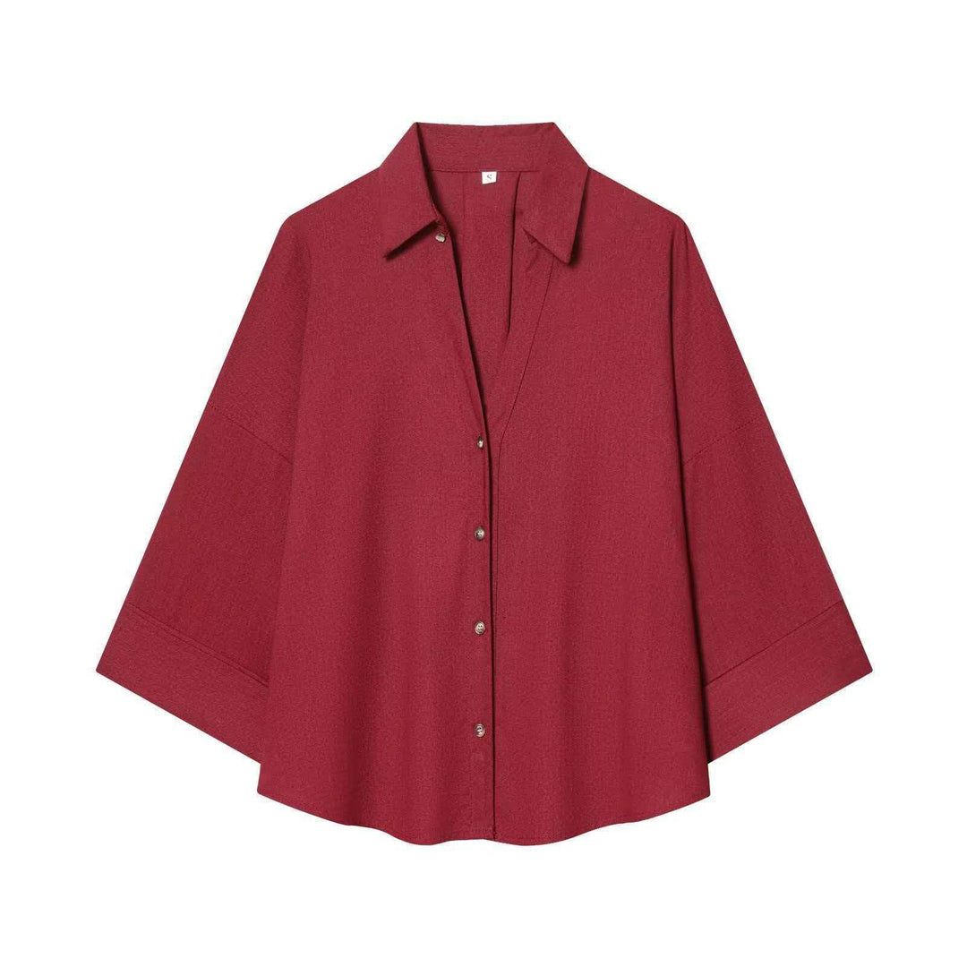 Kvinnors modern randig blus med oversized skärning Mirla-Eva Jonsson