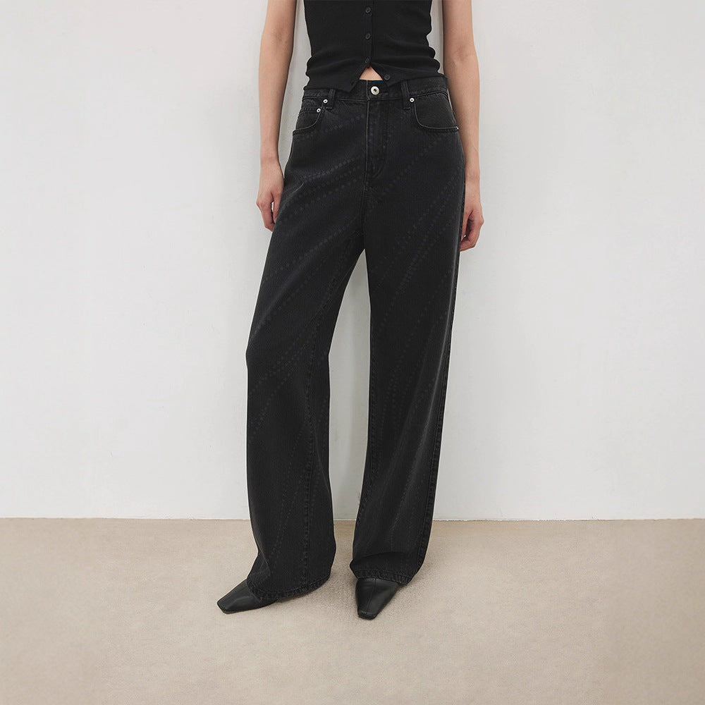 Kvinnors moderna bootcut jeans med hög midja och elegant design Mirla-Eva Jonsson