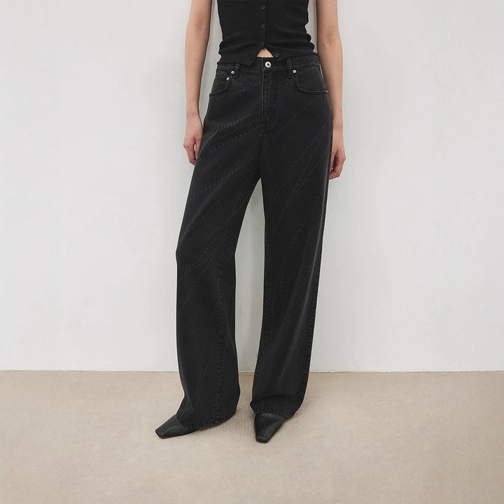 Kvinnors moderna bootcut jeans med hög midja och elegant design Mirla-Eva Jonsson