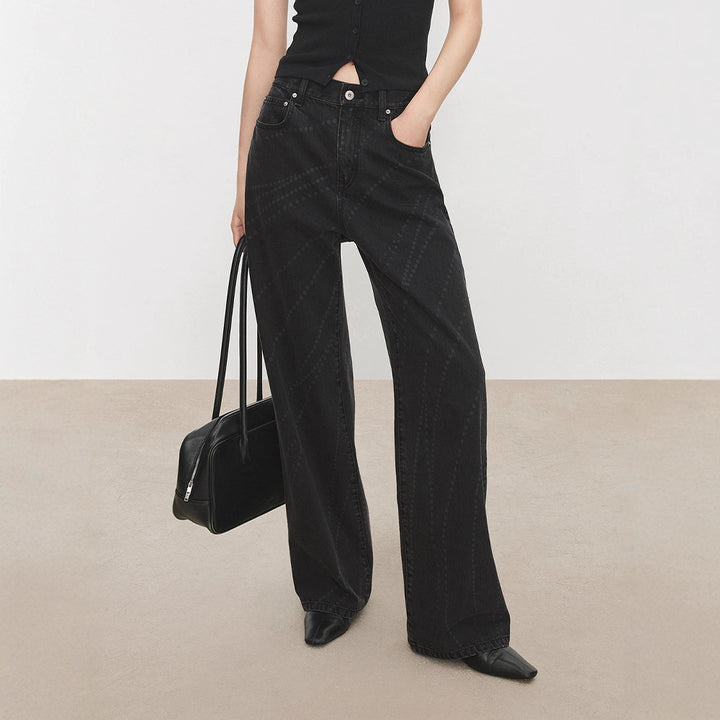 Kvinnors moderna bootcut jeans med hög midja och elegant design Mirla-Eva Jonsson
