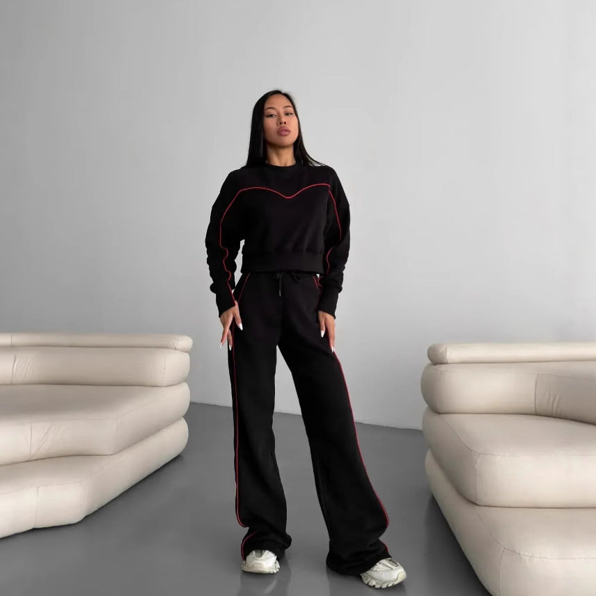 Kvinnors moderna sportlounge-set med avslappnad passform och elastisk midja Mirla-Eva Jonsson