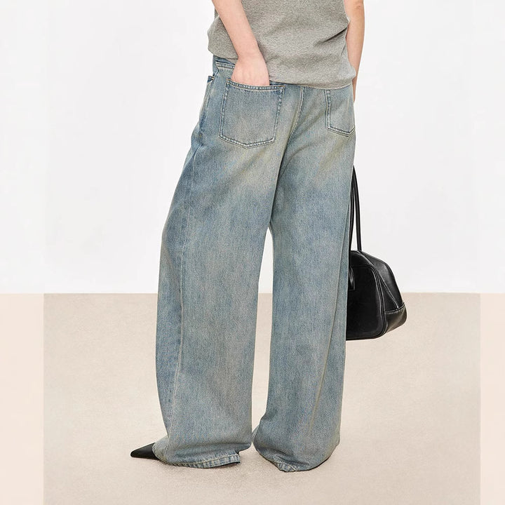 Kvinnors moderna, vida jeans med hög midja Mirla-Eva Jonsson