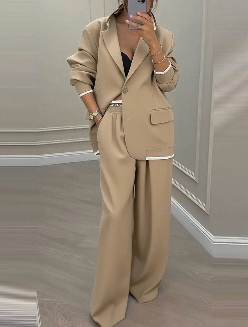Kvinnors modiga oversized blazer-set med eleganta kostymbyxor Mirla-Eva Jonsson