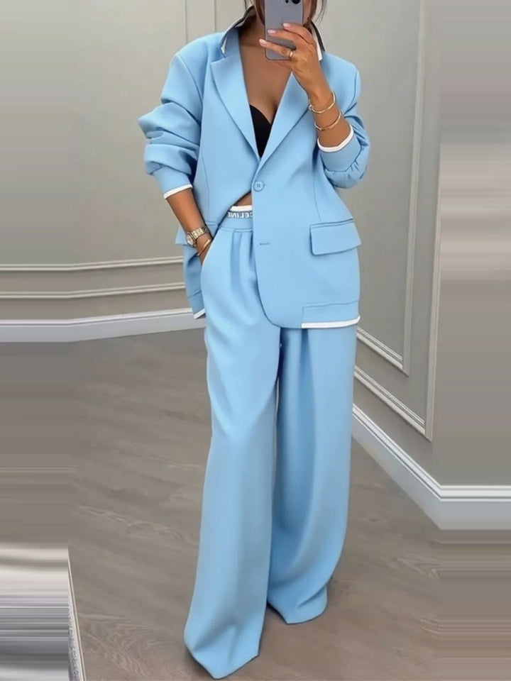 Kvinnors modiga oversized blazer-set med eleganta kostymbyxor Mirla-Eva Jonsson