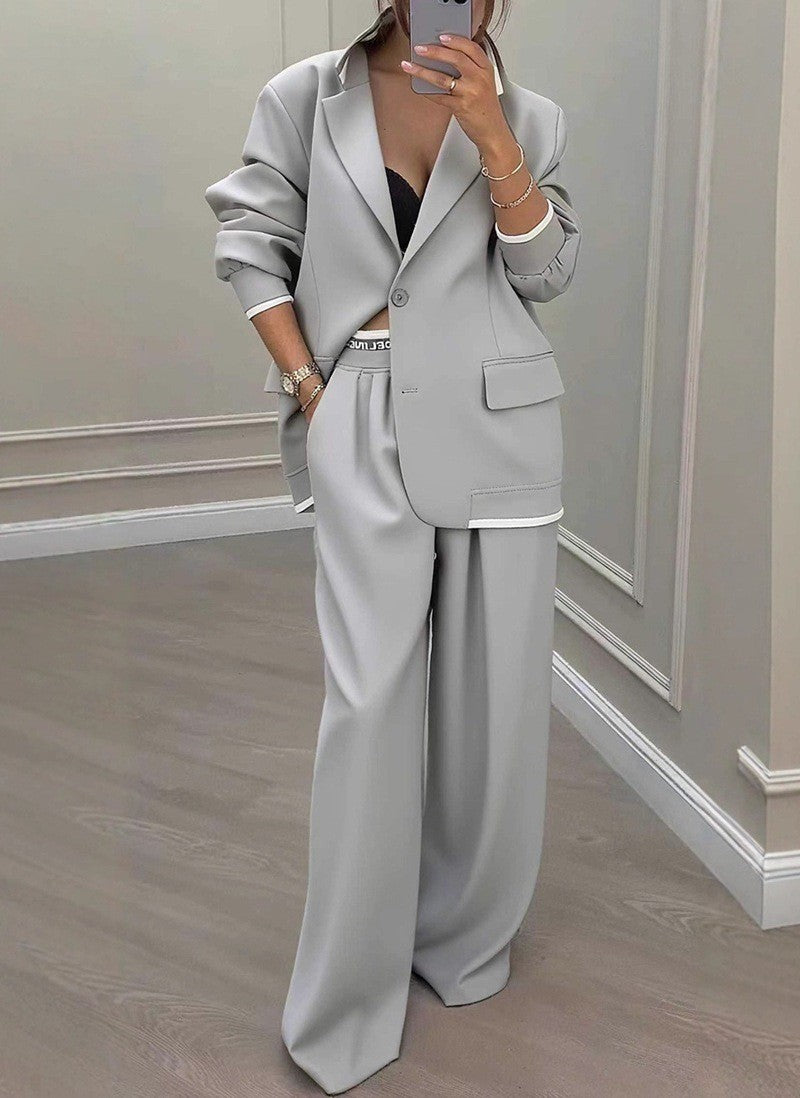 Kvinnors modiga oversized blazer-set med eleganta kostymbyxor Mirla-Eva Jonsson