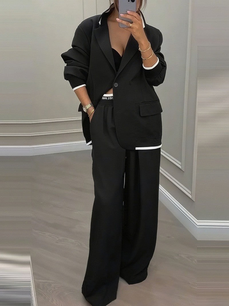 Kvinnors modiga oversized blazer-set med eleganta kostymbyxor Mirla-Eva Jonsson