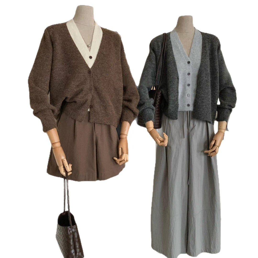 Kvinnors mysiga cardigan med lekfull V-hals och mjukt material Mirla-Eva Jonsson