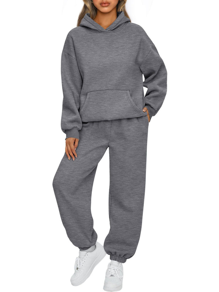 Kvinnors mysiga hooded sweatshirt-set Mirla-Eva Jonsson