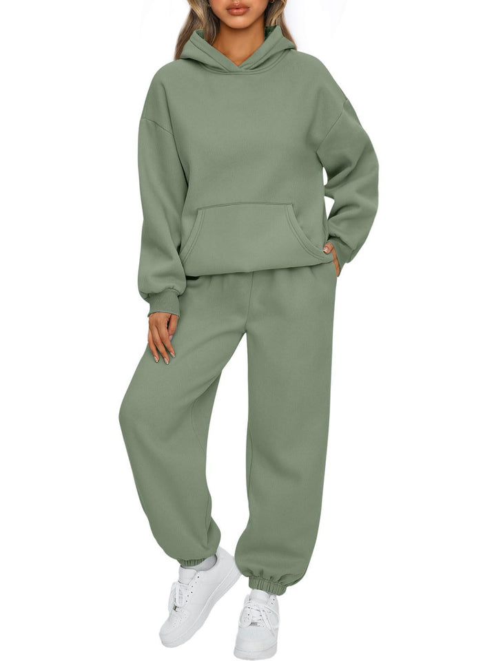 Kvinnors mysiga hooded sweatshirt-set Mirla-Eva Jonsson