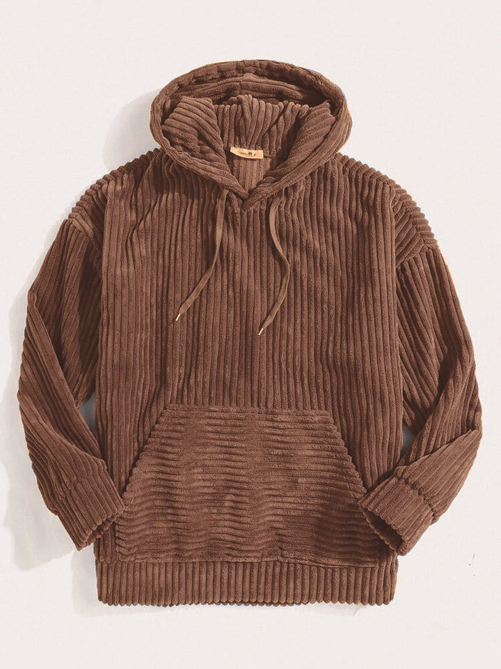 Kvinnors mysiga hoodie i modern ribbdesign Mirla-Eva Jonsson