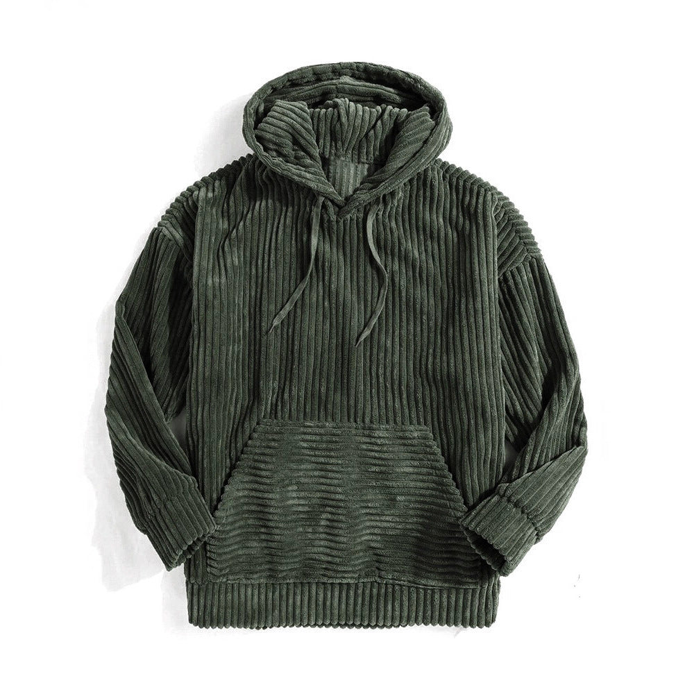 Kvinnors mysiga hoodie i modern ribbdesign Mirla-Eva Jonsson