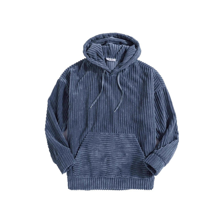 Kvinnors mysiga hoodie i modern ribbdesign Mirla-Eva Jonsson