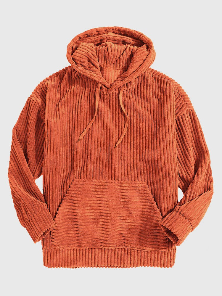 Kvinnors mysiga hoodie i modern ribbdesign Mirla-Eva Jonsson