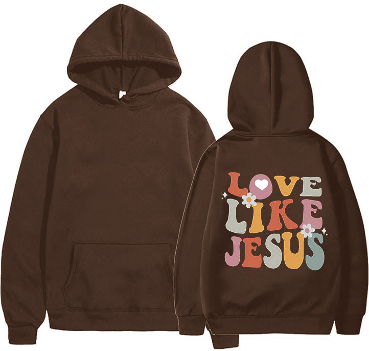 Kvinnors mysiga hoodie med inspirerande tryck Mirla-Eva Jonsson