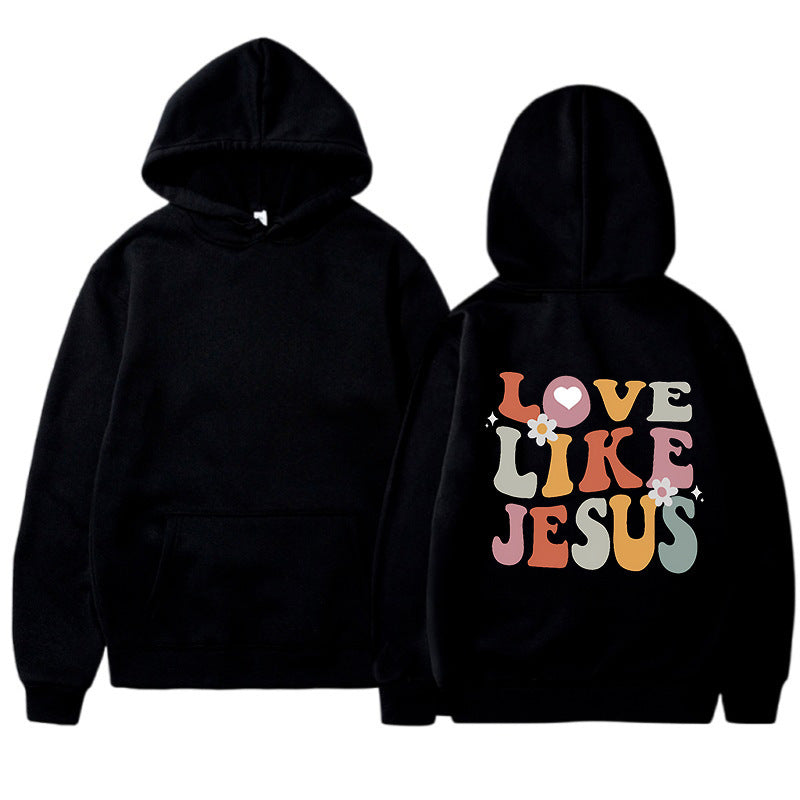 Kvinnors mysiga hoodie med inspirerande tryck Mirla-Eva Jonsson