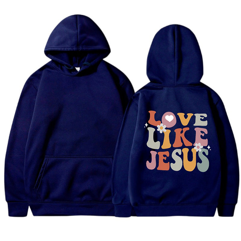 Kvinnors mysiga hoodie med inspirerande tryck Mirla-Eva Jonsson