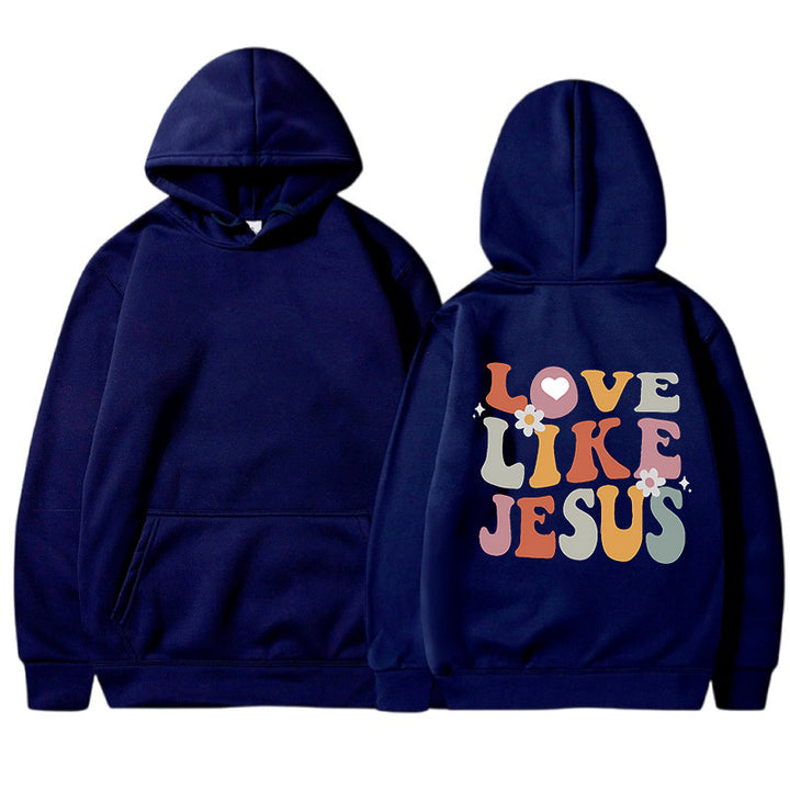 Kvinnors mysiga hoodie med inspirerande tryck Mirla-Eva Jonsson
