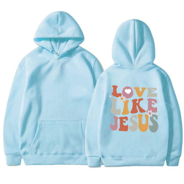 Kvinnors mysiga hoodie med inspirerande tryck Mirla-Eva Jonsson