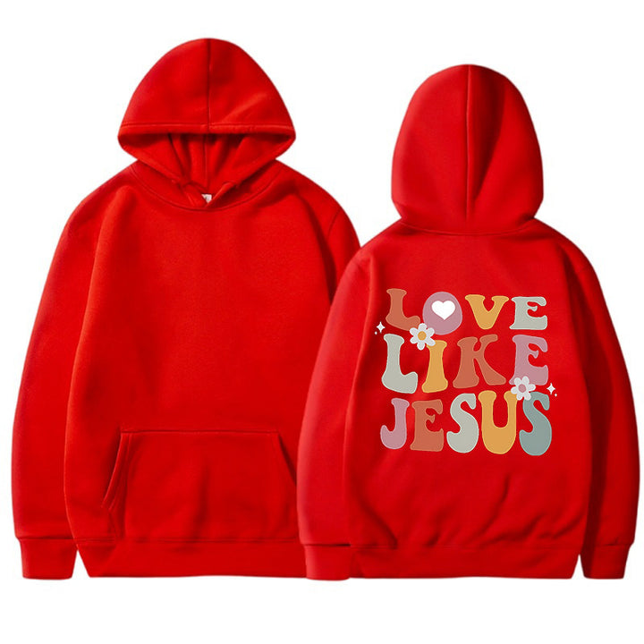 Kvinnors mysiga hoodie med inspirerande tryck Mirla-Eva Jonsson